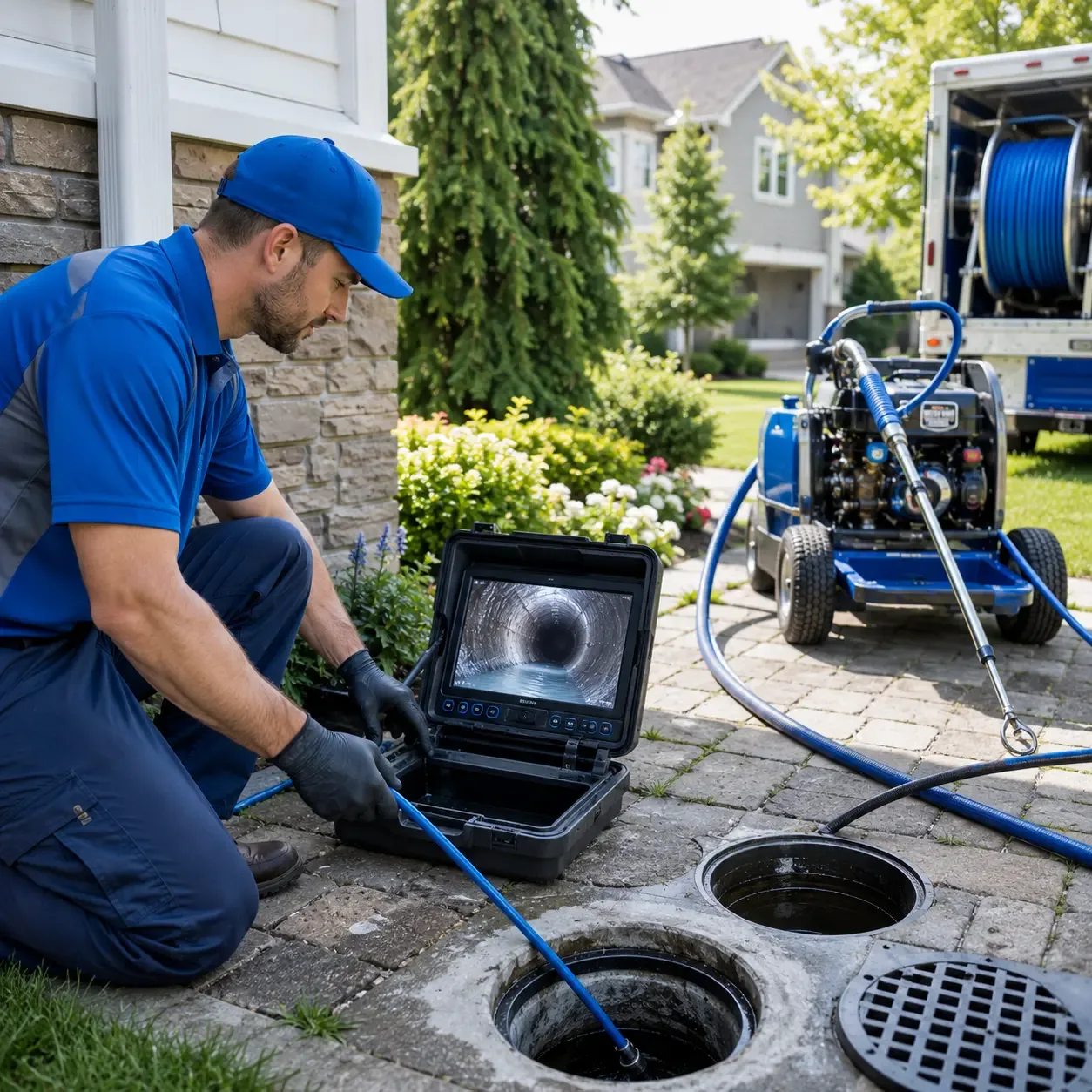 Outdoor drain cleaning professionals serving Elberta, MI